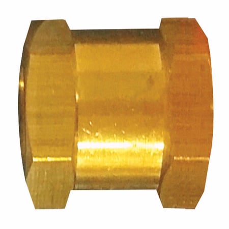 Tru-Flate Tru-Flate Brass/Steel Hex Coupling 1/4 in. Female 1 pc 21515